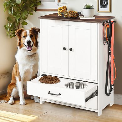 Dog Feeding Station Double Door Locker