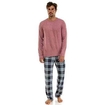 Men's Sonoma Goods For Life® Supersoft Ribbed 2 pc Pajama Top & Pajama Bottoms Set