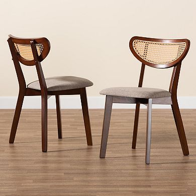 Baxton Studio Dannell Upholstered Dining Chair Set of 2