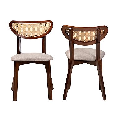 Baxton Studio Dannell Upholstered Dining Chair Set of 2