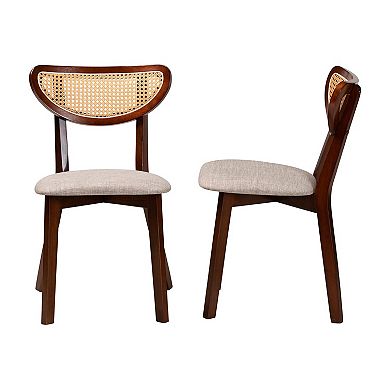 Baxton Studio Dannell Upholstered Dining Chair Set of 2