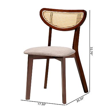 Baxton Studio Dannell Upholstered Dining Chair Set of 2