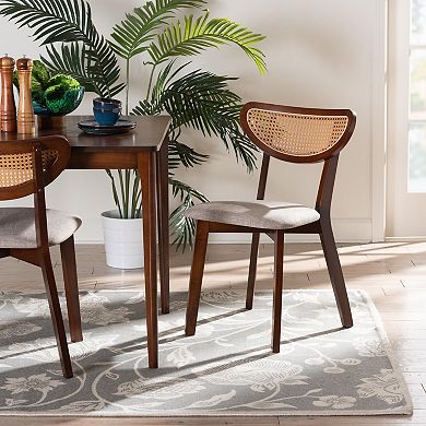 Baxton Studio Dannell Upholstered Dining Chair Set of 2