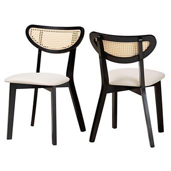 Baxton Studio Dannell Upholstered Dining Chair Set of 2