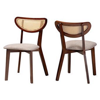Baxton Studio Dannell Upholstered Dining Chair Set of 2