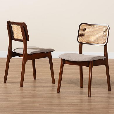 Baxton Studio Dannon Upholstered Dining Chair Set of 2