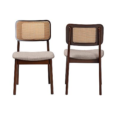 Baxton Studio Dannon Upholstered Dining Chair Set of 2