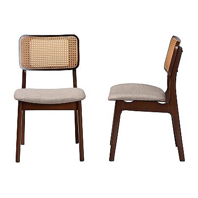 Baxton Studio Dannon Upholstered Dining Chair Set of 2