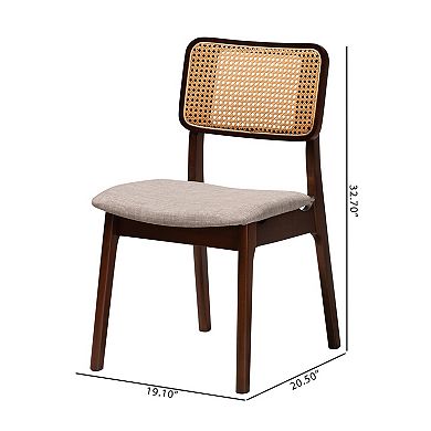 Baxton Studio Dannon Upholstered Dining Chair Set of 2