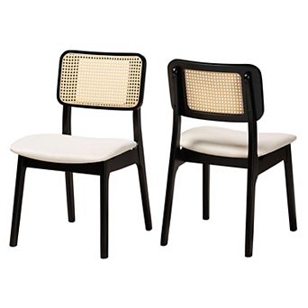 Baxton Studio Dannon Upholstered Dining Chair Set of 2