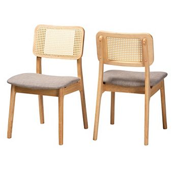 Baxton Studio Dannon Upholstered Dining Chair Set of 2