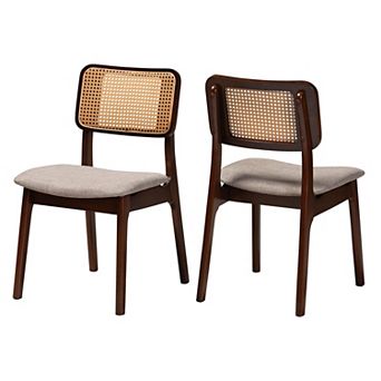 Baxton Studio Dannon Upholstered Dining Chair Set of 2