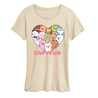 Women's CapyFun Capybara Heart Graphic Tee
