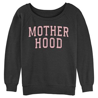 Juniors' Motherhood Long Sleeve Slouchy Pullover