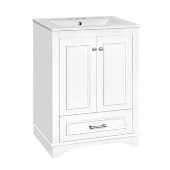 ELEMENT ACE Modern Freestanding Bathroom Vanity with Ceramic Sink and Storage Cabinet
