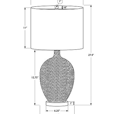 ELEMENT ACE Contemporary Ceramic Table Lamp with Linen Shade