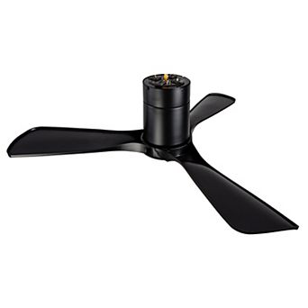 ELEMENT ACE Modern Flush Mount Ceiling Fan with Integrated LED Light and Remote Control