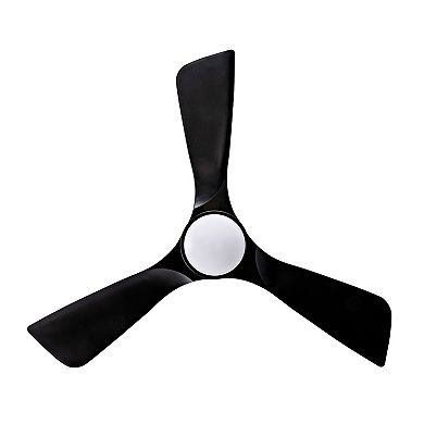 ELEMENT ACE Modern Flush Mount Ceiling Fan with Integrated LED Light and Remote Control