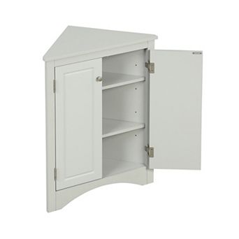 ELEMENT ACE Corner Storage Cabinet with Adjustable Shelves - Freestanding Floor Furniture