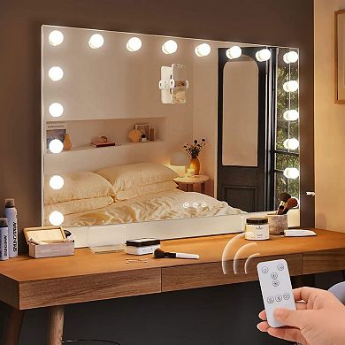 ELEMENT ACE Large Hollywood Vanity Mirror with LED Lights and Remote Control