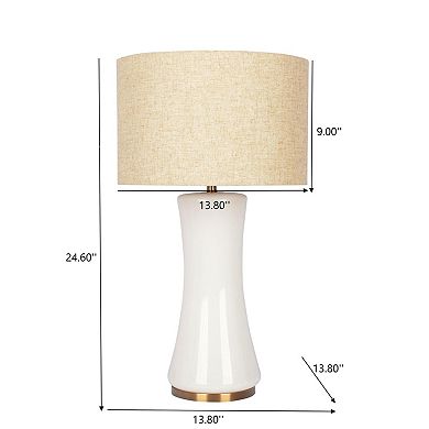ELEMENT ACE Cascade Glass Table Lamp with Golden Base and Off-White Shade