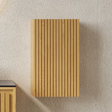 ELEMENT ACE 23-Inch Tall Wall Mounted Narrow Storage Cabinet with Door for Small Spaces