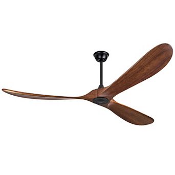 ELEMENT ACE 72 Inch Solid Wood Ceiling Fan Without Light With Remote and Wall Switch