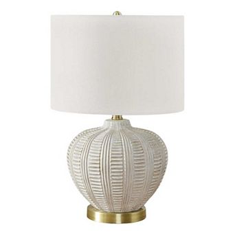 ELEMENT ACE Transitional Table Lamp with Textured Base and Linen Shade