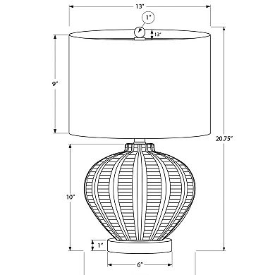 ELEMENT ACE Transitional Table Lamp with Textured Base and Linen Shade