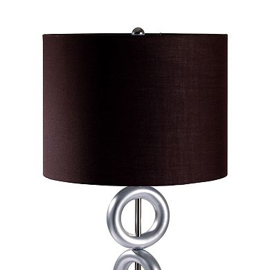 ELEMENT ACE Tall Metal Table Lamp with Ring Style Design and Round Shade