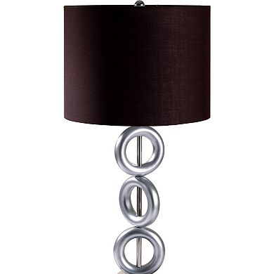 ELEMENT ACE Tall Metal Table Lamp with Ring Style Design and Round Shade