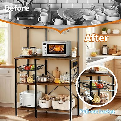 ELEMENT ACE Multifunctional Kitchen Storage Rack with Integrated Power Outlets and Shelves