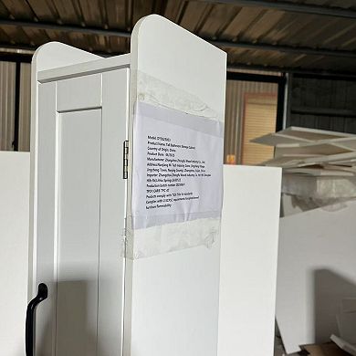 ELEMENT ACE Freestanding Tall Bathroom Storage Cabinet with Adjustable Shelves