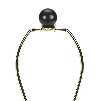 ELEMENT ACE Transitional Rattan Table Lamp with Beige Linen Drum Shade