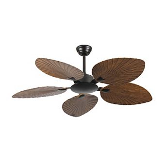 ELEMENT ACE 52-Inch Indoor and Outdoor Ceiling Fan with Retro Palm Leaf Design
