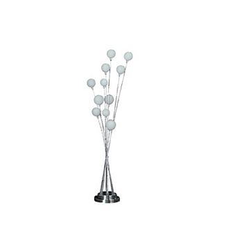 ELEMENT ACE Contemporary Floor Lamp with Acrylic Globe Shades and LED Lighting