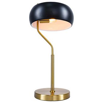 ELEMENT ACE Modern Dimmable Table Lamp with Ceramic Fixture and Drum Shade