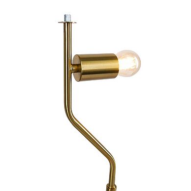 ELEMENT ACE Modern Dimmable Table Lamp with Ceramic Fixture and Drum Shade