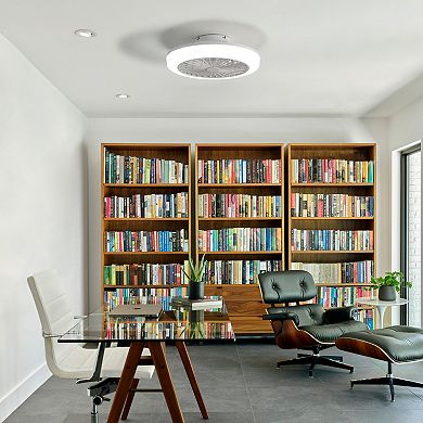 ELEMENT ACE Enclosed Bladeless Ceiling Fan with Integrated Light and Remote Control