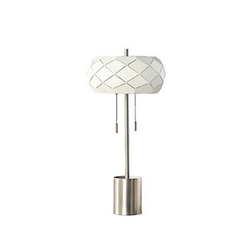 ELEMENT ACE Mid Century Danish Design Two-Light Steel Pull Chain Table Lamp