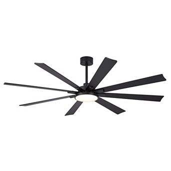 ELEMENT ACE Modern Minimalist Ceiling Fan with Integrated Light and Wooden Blades