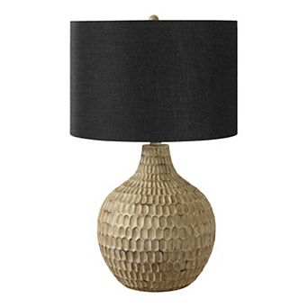 ELEMENT ACE Contemporary Textured Gourd Shaped Table Lamp with Classic Drum Shade