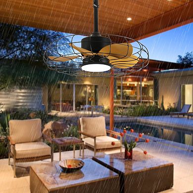 ELEMENT ACE Outdoor Ceiling Fan with Integrated Lighting and Remote Control