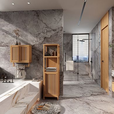 ELEMENT ACE Large Capacity Multifunctional Storage Cabinet for Bathroom and Living Room