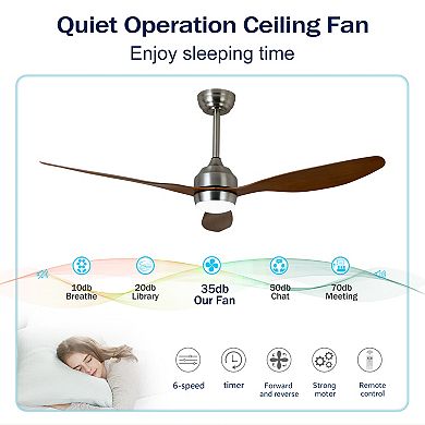 ELEMENT ACE 52-Inch Reversible Ceiling Fan with Light and Remote Control