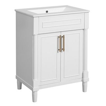 ELEMENT ACE Compact Single Sink Bathroom Vanity with Storage Cabinet and Adjustable Shelf