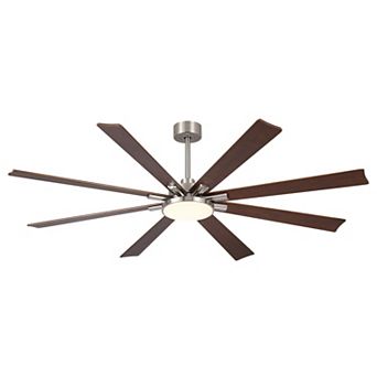 ELEMENT ACE Retro Farmhouse Ceiling Fan with Light and Solid Wood Blades
