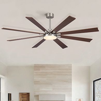 ELEMENT ACE Retro Farmhouse Ceiling Fan with Light and Solid Wood Blades
