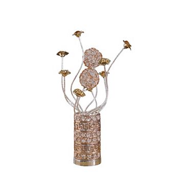 ELEMENT ACE Modern Floral Design LED Table Lamp for Living Room and Bedroom