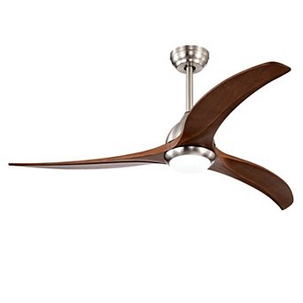 ELEMENT ACE Solid Wood Blade Ceiling Fan with Remote Control and Light